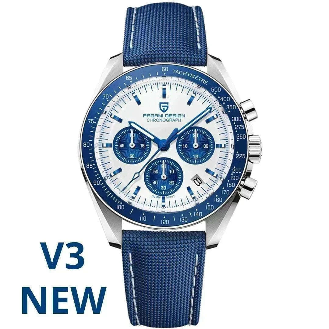 Pagani Design PD-1701 Chronograph Watch Sapphire 100M Waterproof-Gold / GERMANY