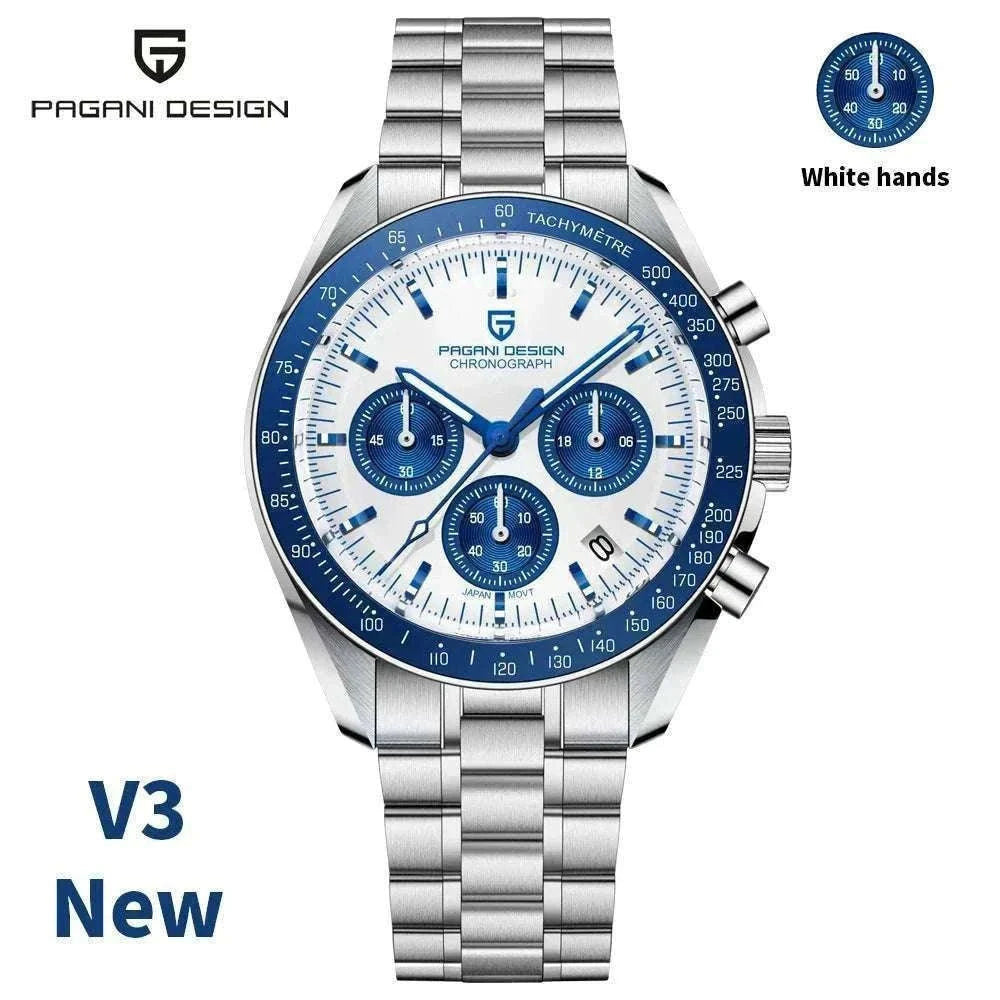 Pagani Design PD-1701 Chronograph Watch Sapphire 100M Waterproof-Gold / GERMANY