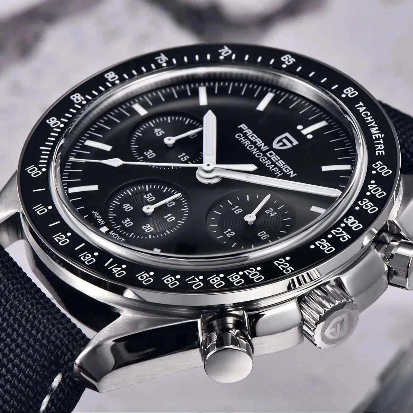 Pagani Design PD-1701 Moon Chronograph Quartz Watch 100M-Sky Blue / No / United States