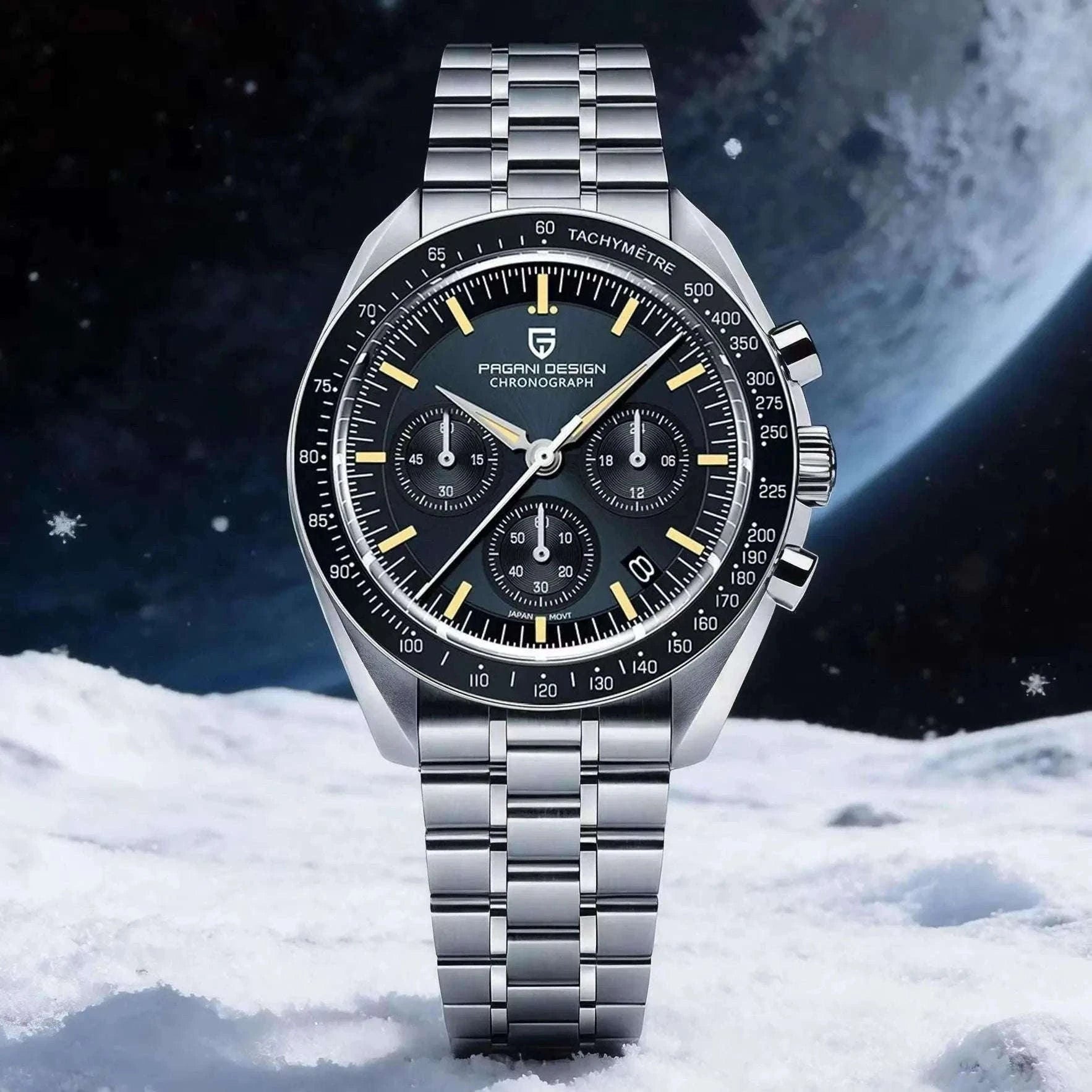 Pagani Design PD1701 Moonwatch Chronograph Sapphire Steel Watch-Blue N / United States
