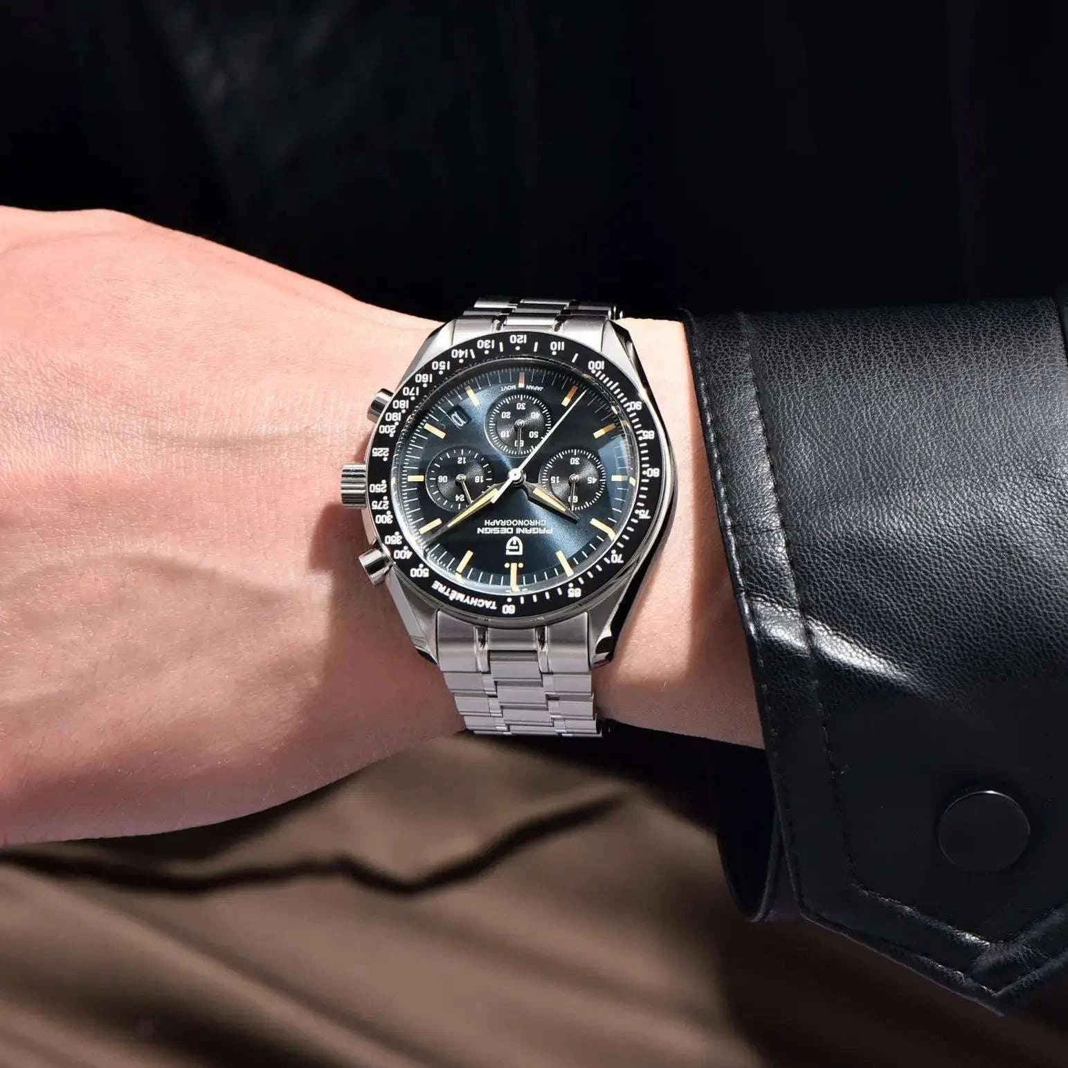 Pagani Design PD1701 Moonwatch Chronograph Sapphire Steel Watch-Blue N / United States