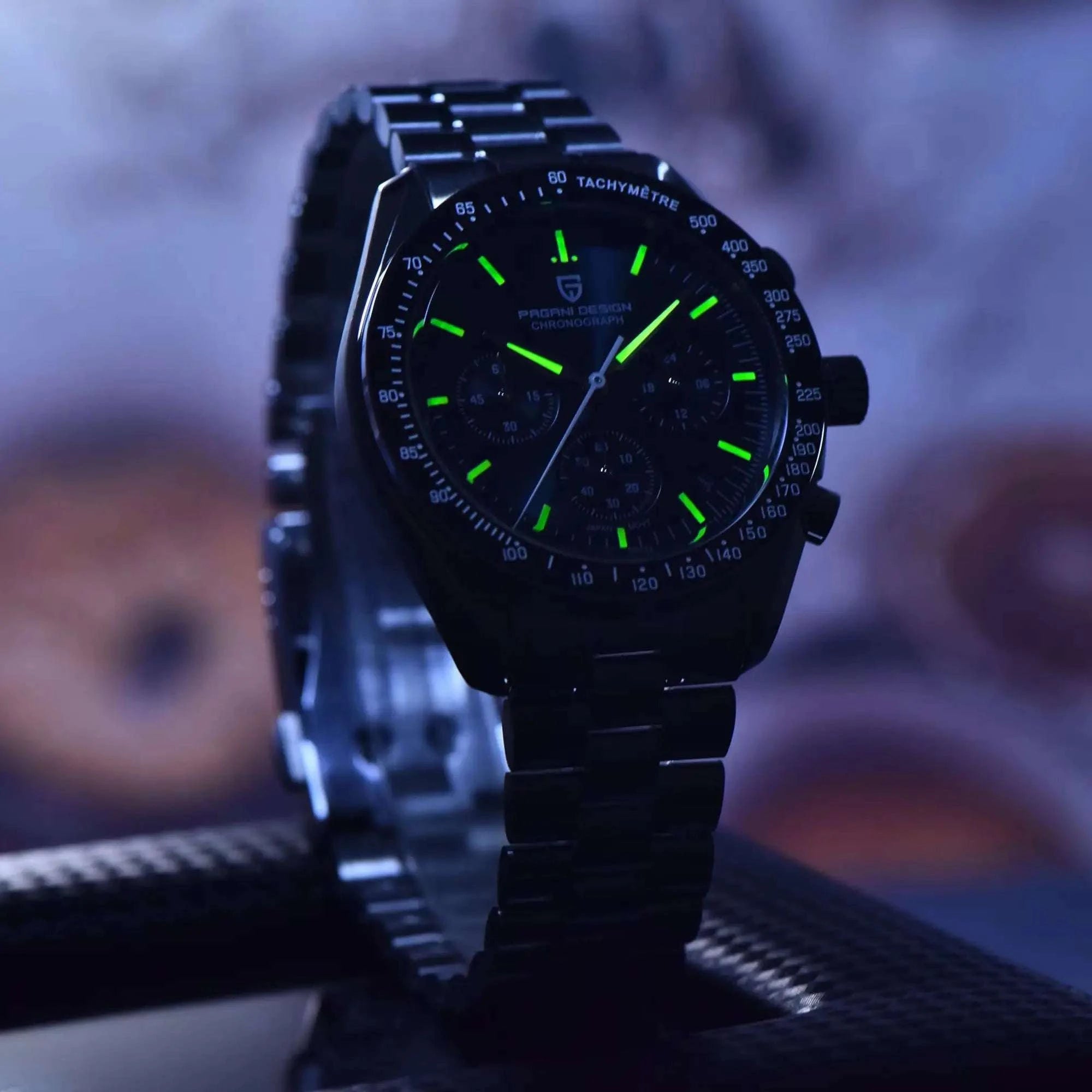 Pagani Design PD1701 Moonwatch Chronograph Sapphire Steel Watch-Blue N / United States