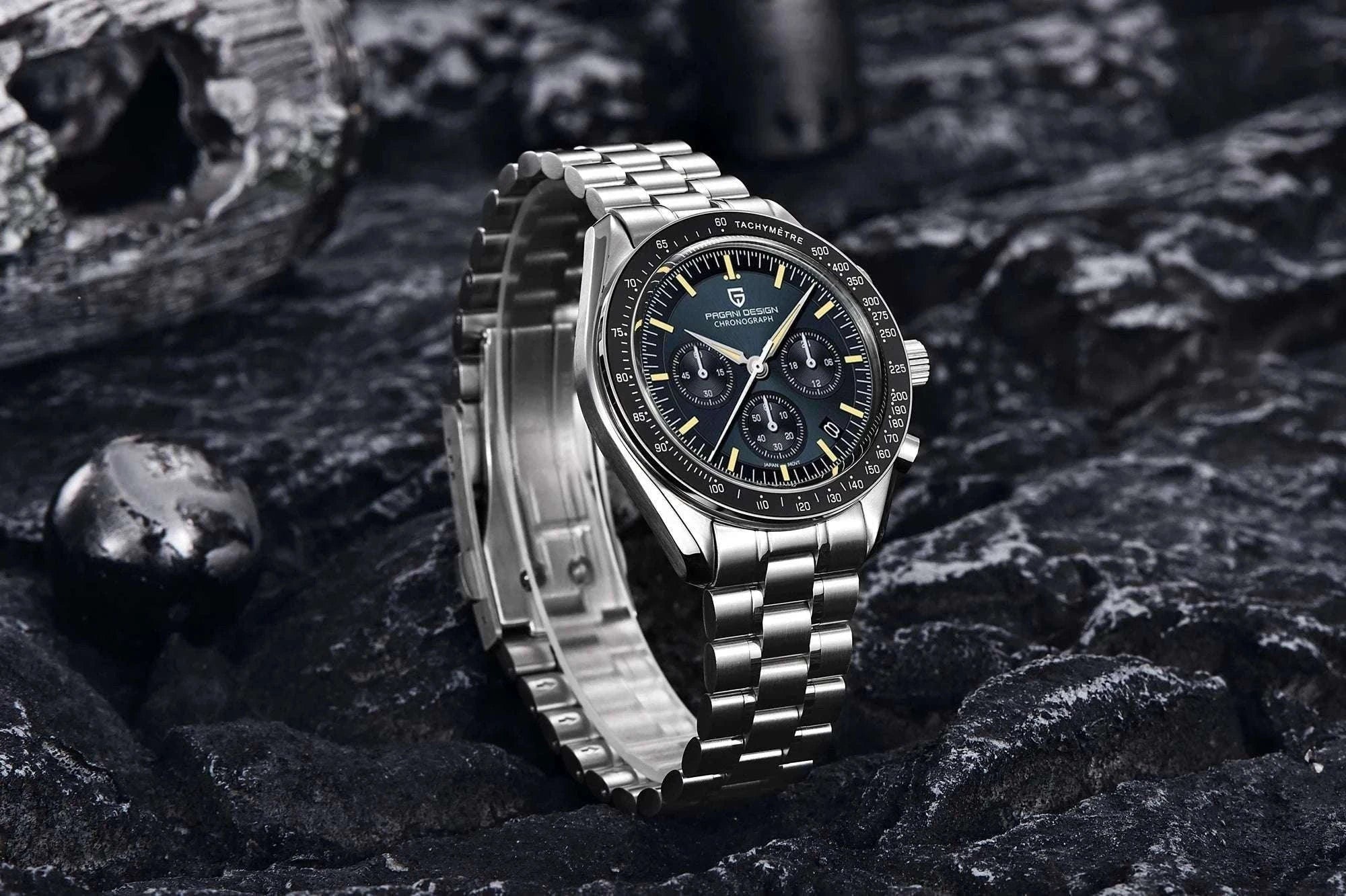 Pagani Design PD1701 Moonwatch Chronograph Sapphire Steel Watch-Blue N / United States