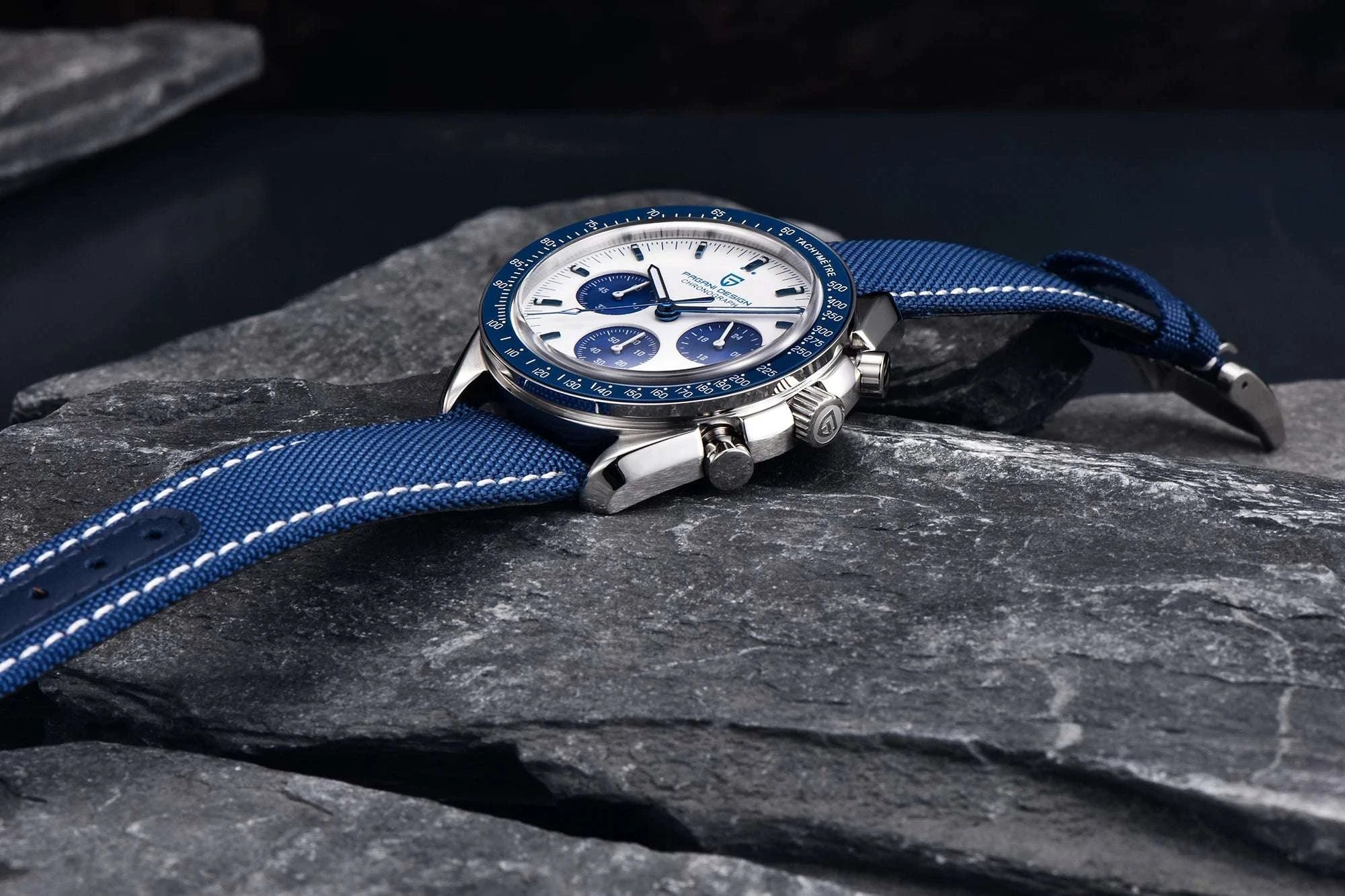 Pagani Design PD1701 Moonwatch Chronograph Sapphire Steel Watch-Blue N / United States