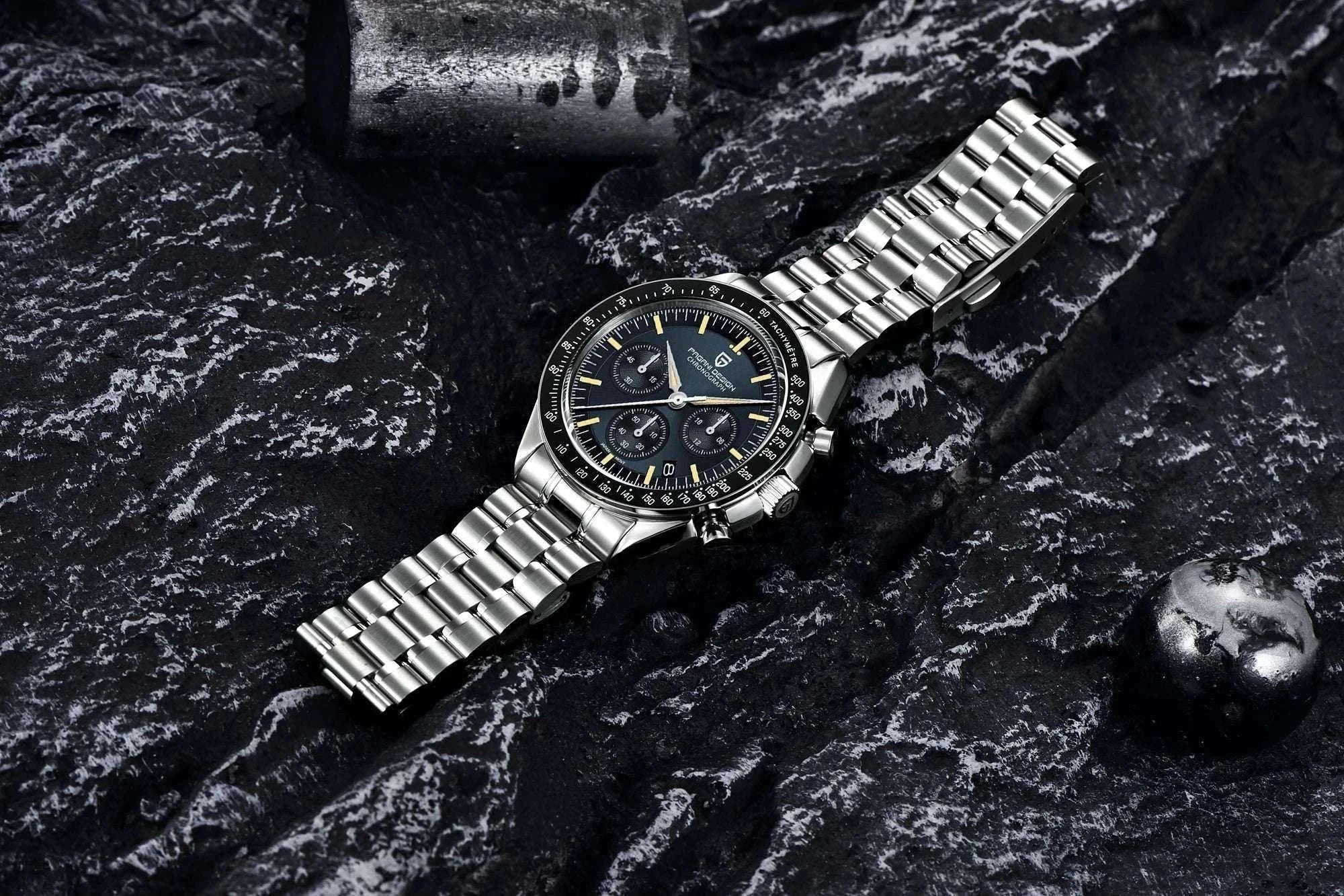 Pagani Design PD1701 Moonwatch Chronograph Sapphire Steel Watch-Blue N / United States