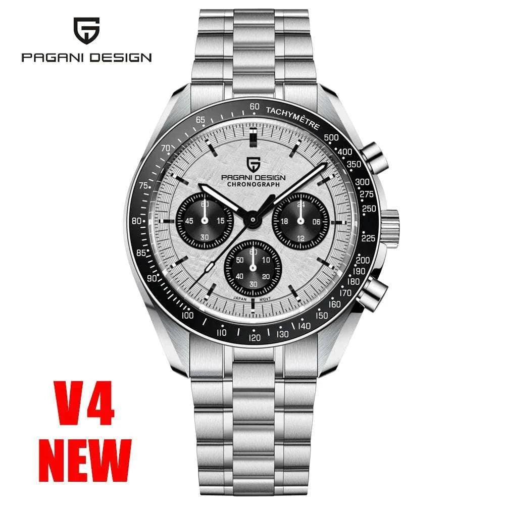 Pagani Design PD1701 Moonwatch Chronograph Steel Quartz Watch-Ice Blue / spain