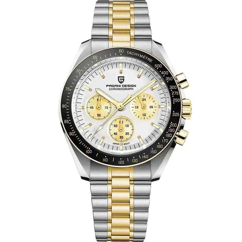 Pagani Design PD1701 Moonwatch Chronograph Steel Quartz Watch-Ice Blue / spain