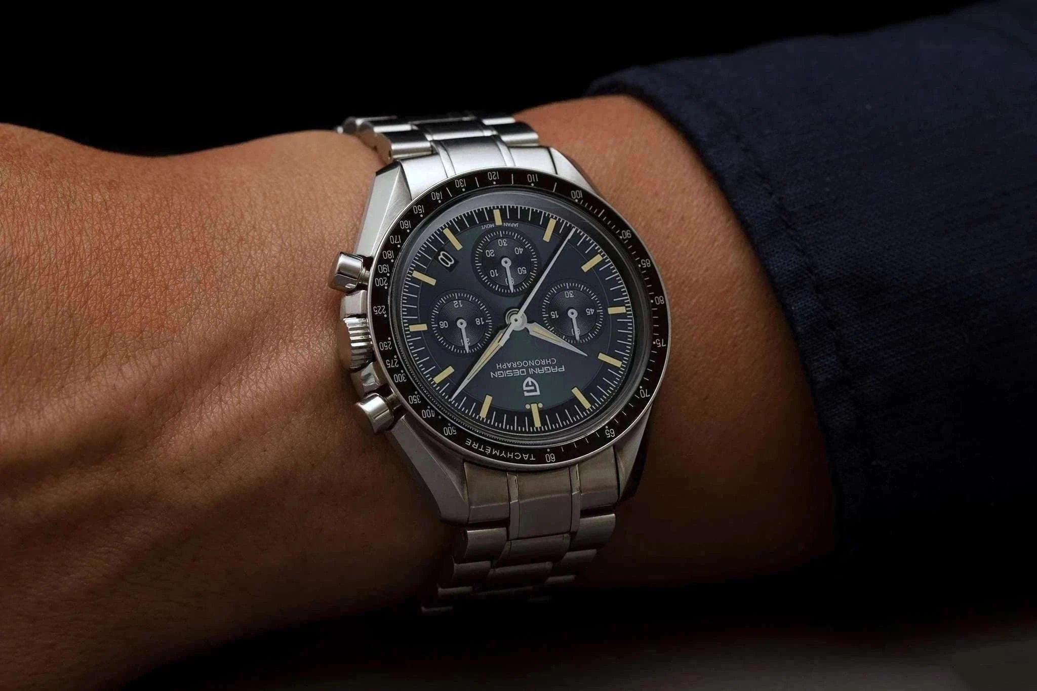Pagani Design PD1701 Moonwatch Chronograph Steel Quartz Watch-Ice Blue / spain