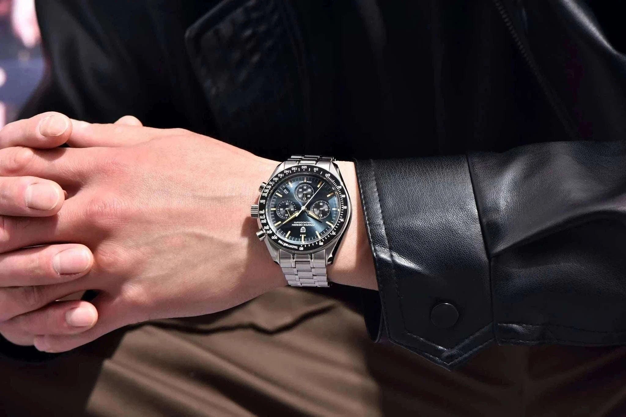 Pagani Design PD1701 Moonwatch Chronograph Steel Quartz Watch-Ice Blue / spain