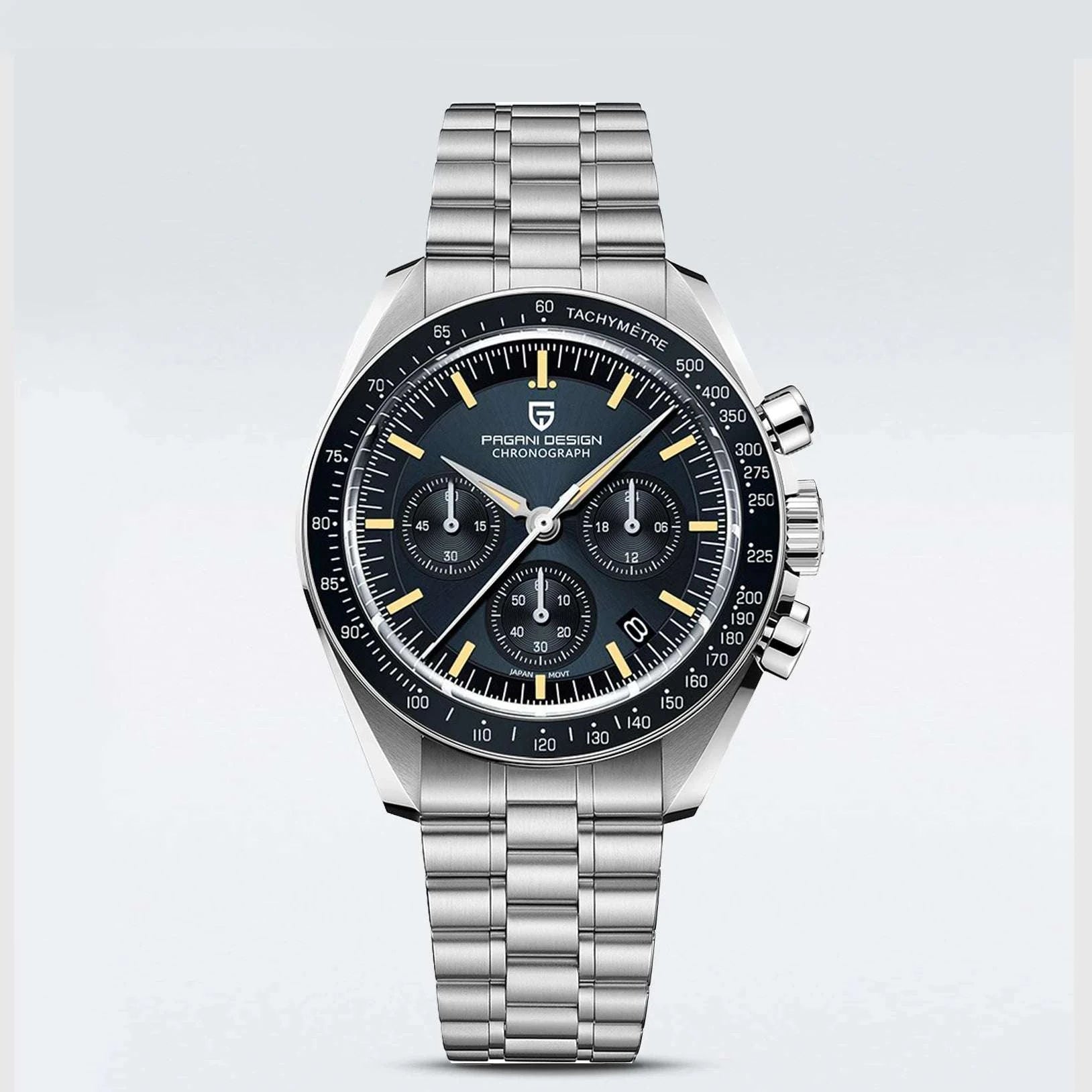 Pagani Design PD1701 Moonwatch Chronograph Steel Quartz Watch-Ice Blue / spain