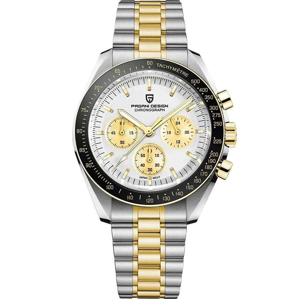 Pagani Design PD1701 Moonwatch Chronograph Steel Quartz Watch-Ice Blue / spain