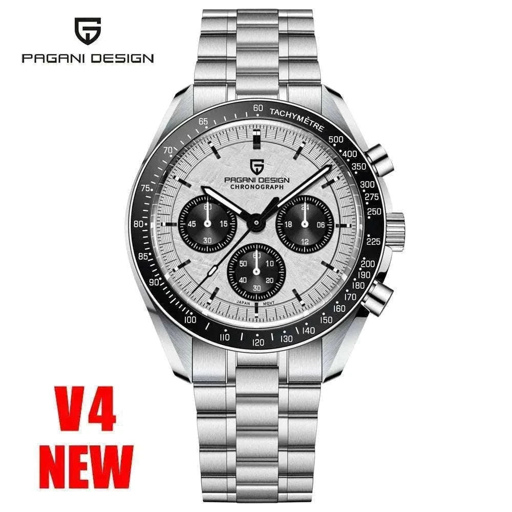 Pagani Design PD1701 Moonwatch Chronograph Steel Quartz Watch-Ice Blue / spain
