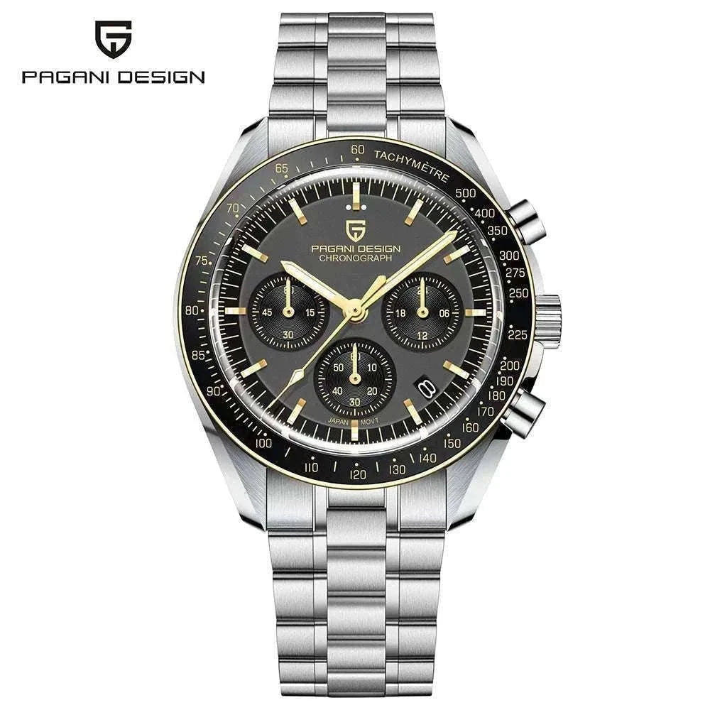 Pagani Design PD1701 Moonwatch Chronograph Steel Quartz Watch-Ice Blue / spain