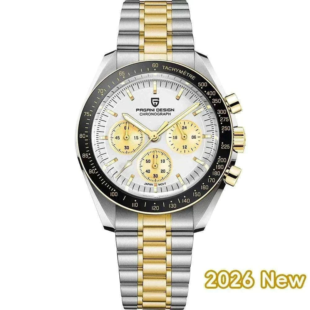 Pagani Design PD1701 Moonwatch Chronograph Steel Quartz Watch-Ice Blue / spain