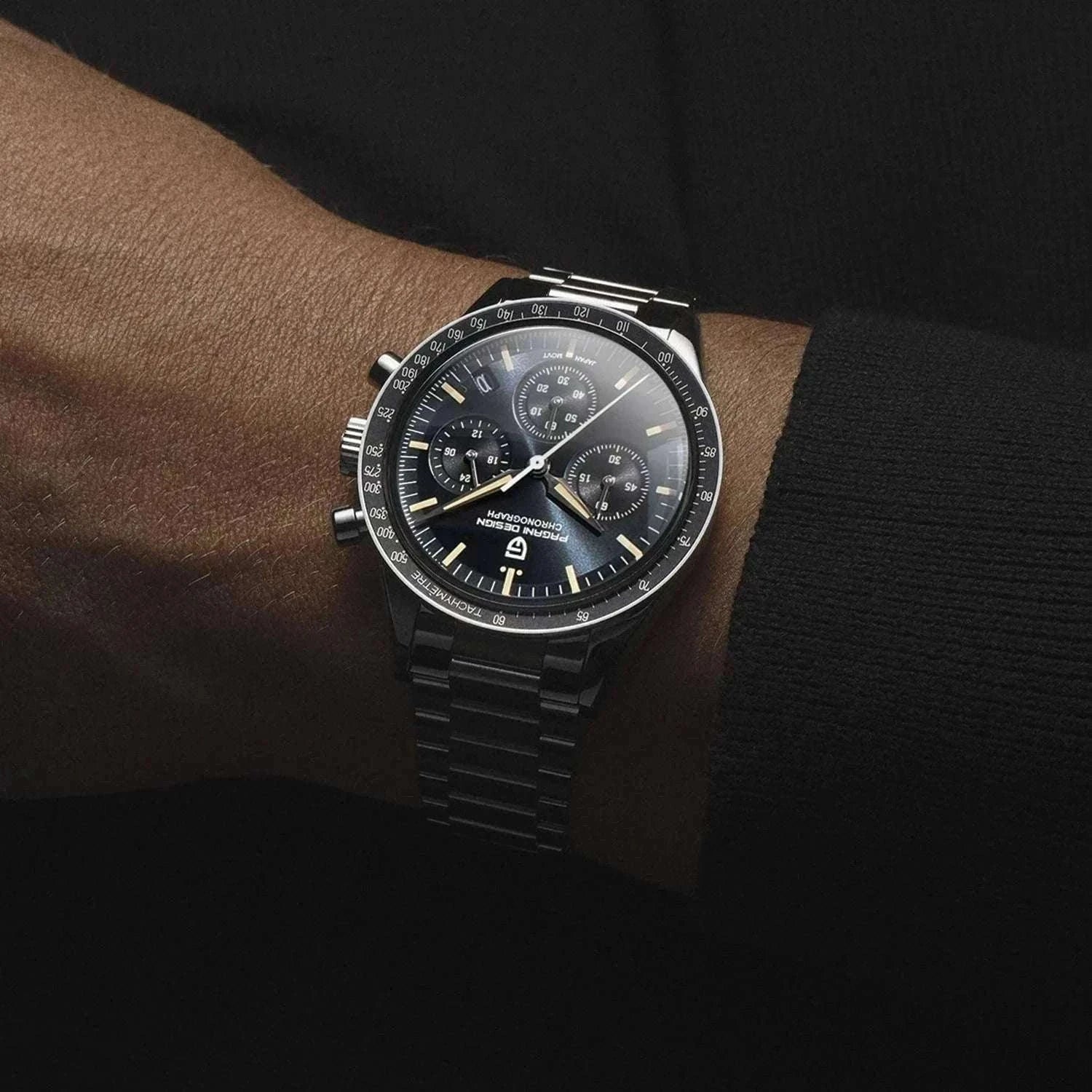 Pagani Design PD1701 Moonwatch Chronograph Steel Quartz Watch-Ice Blue / spain