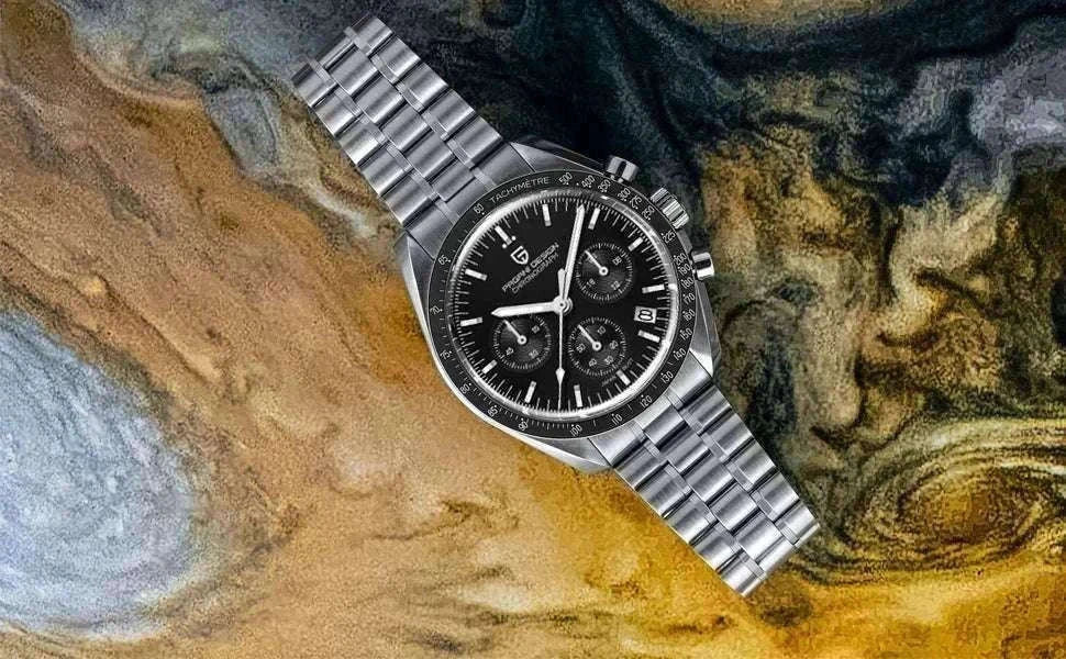Pagani Design PD1701 Moonwatch Chronograph Steel Quartz Watch-Ice Blue / spain
