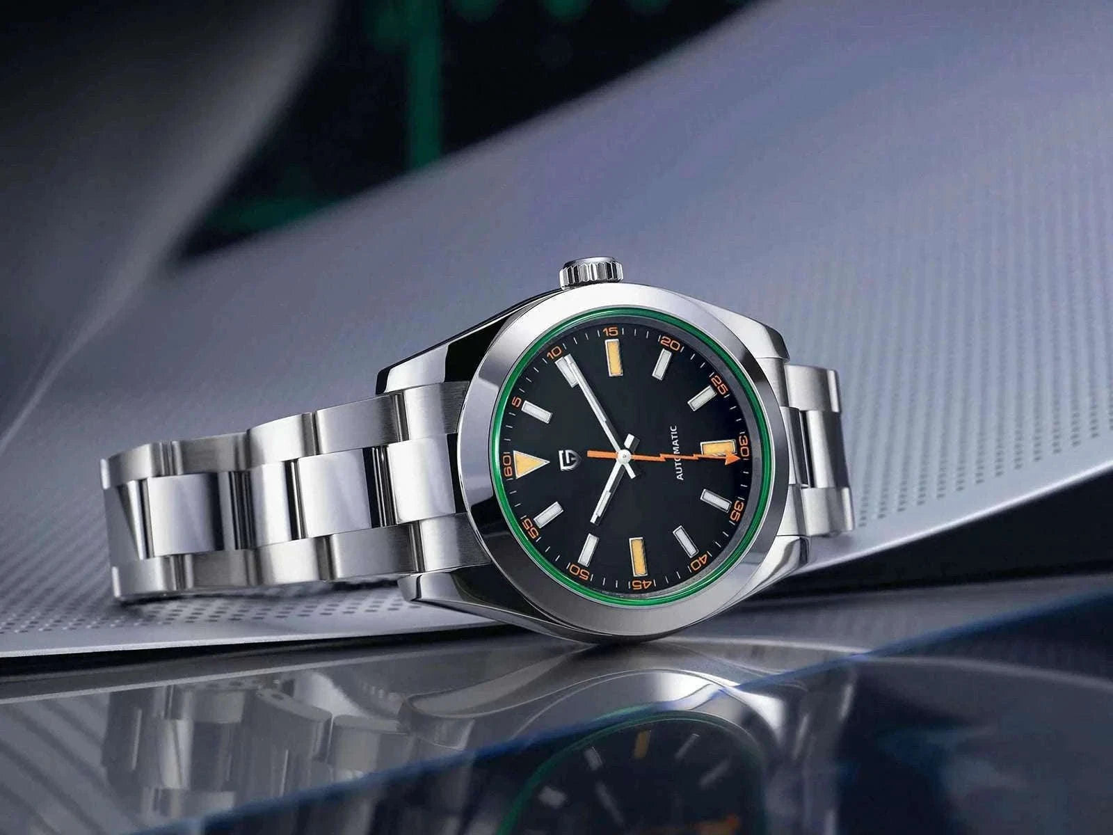 Pagani Design Z-Blue Automatic Watch with Sapphire Glass-Black Green / MIYOTA 8215 / United States
