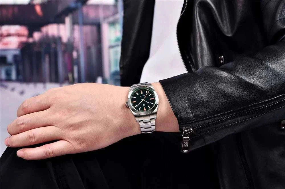 Pagani Design Z-Blue Automatic Watch with Sapphire Glass-Black Green / MIYOTA 8215 / United States