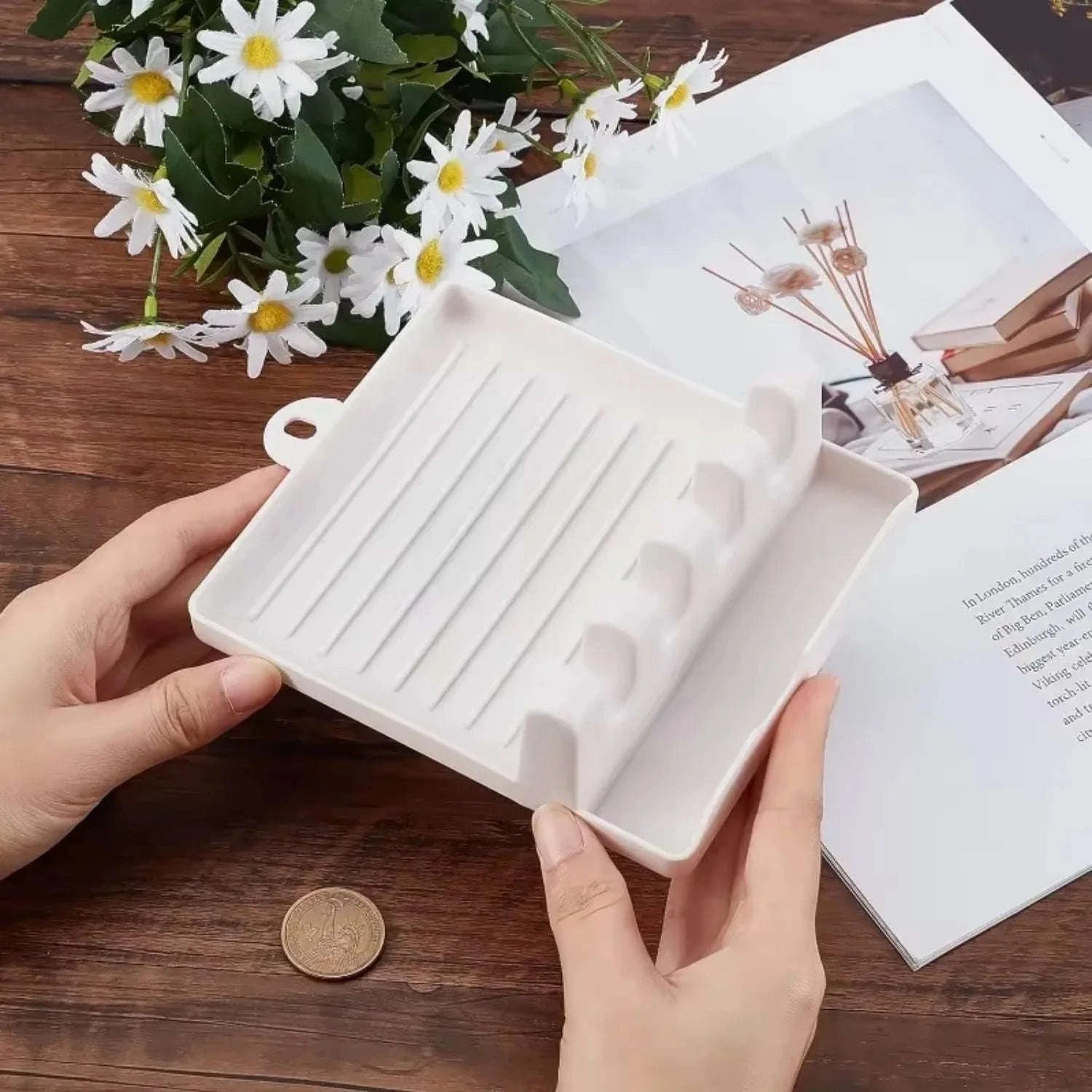 Paint Brush Rest Holder with 4 Slots-Brush Holder