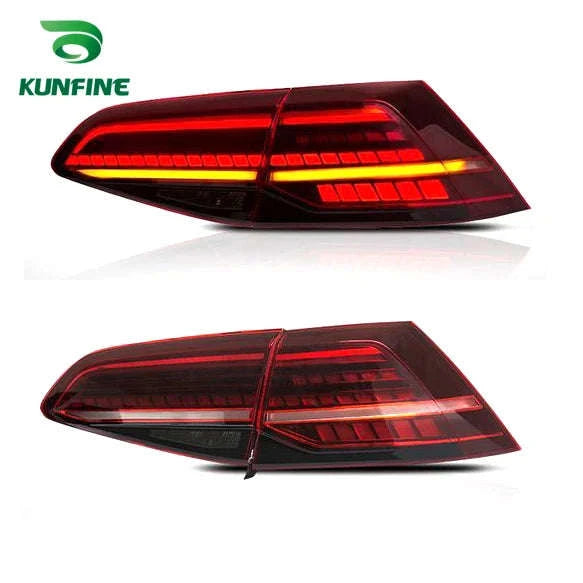 Pair of LED Tail Light Assembly for VW Golf 7 / 7.5-Smoked 2PCs / france