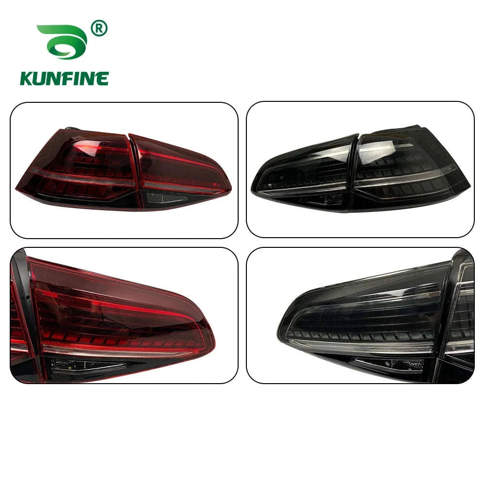 Pair of LED Tail Light Assembly for VW Golf 7 / 7.5-Smoked 2PCs / france