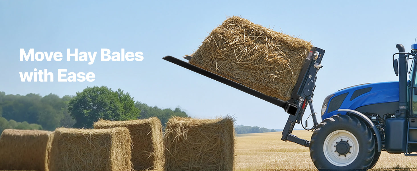 1500 lb 3-Point Hitch Pallet Forks 50in for CAT 1 Tractors