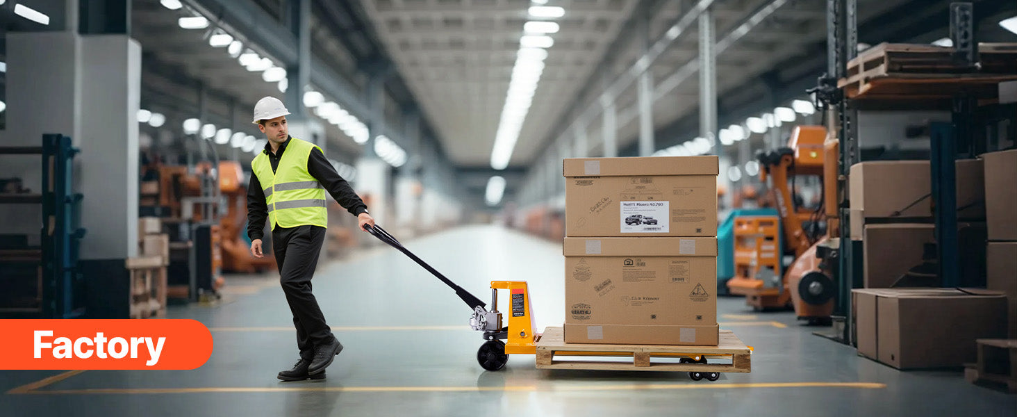 5500 lbs Manual Pallet Jack Heavy Duty 3.35–7.1 in Lift Range