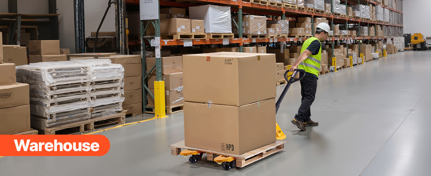 5500 lbs Manual Pallet Jack Heavy Duty 3.35–7.1 in Lift Range
