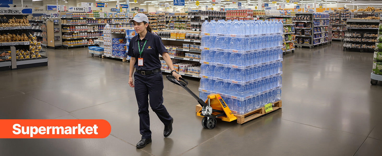 5500 lbs Manual Pallet Jack Heavy Duty 3.35–7.1 in Lift Range