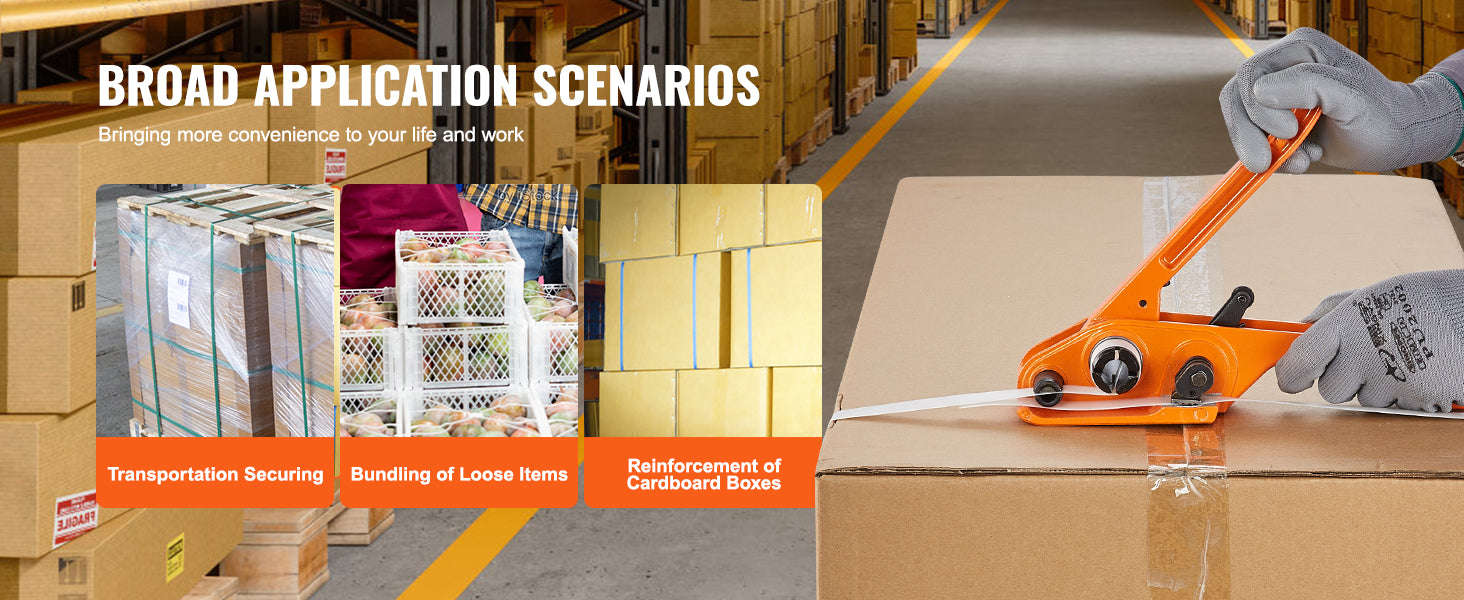 Pallet Packaging Strapping Banding Kit with Tensioner & Sealer-100M / Poland