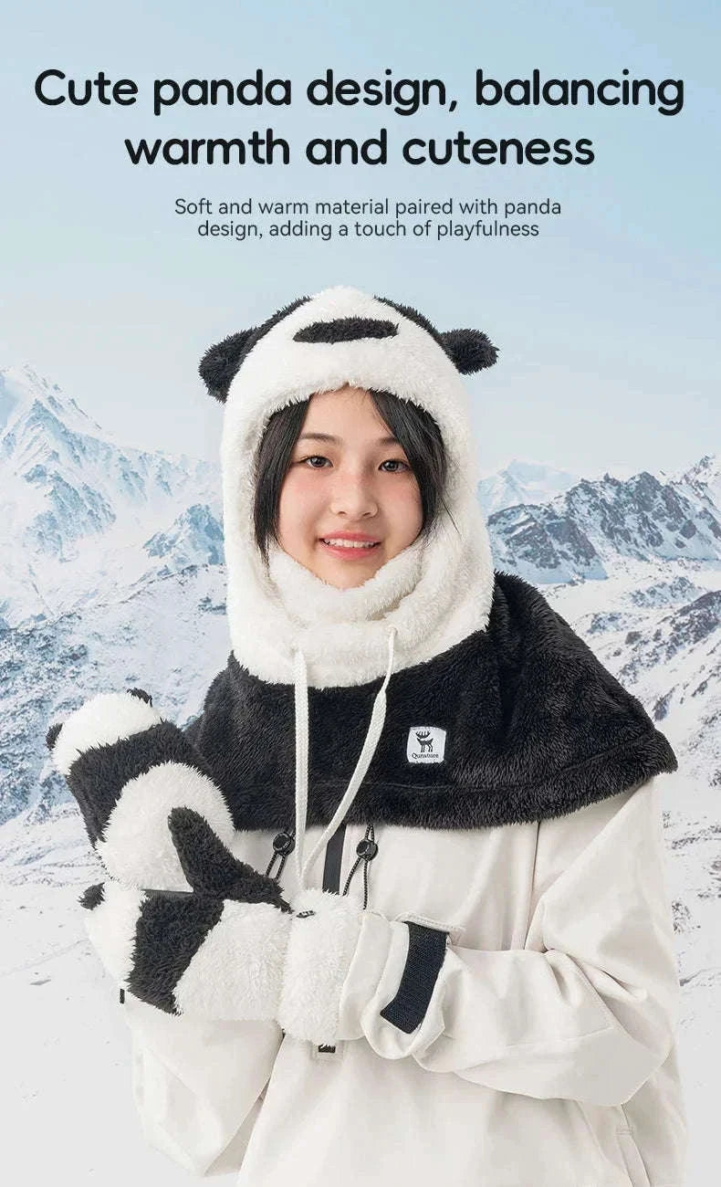 Panda Ski Gloves for Kids & Parents – Warm Winter Grip Gloves-014-S348 / S