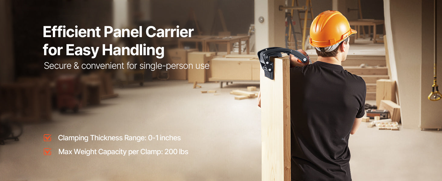 200lb Panel Carrier for Drywall & Plywood with Non-Slip Grip