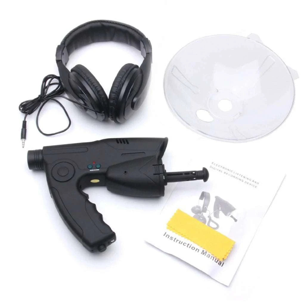 Parabolic Microphone with 8x Monocular for Long Distance Bird Listening-As shown