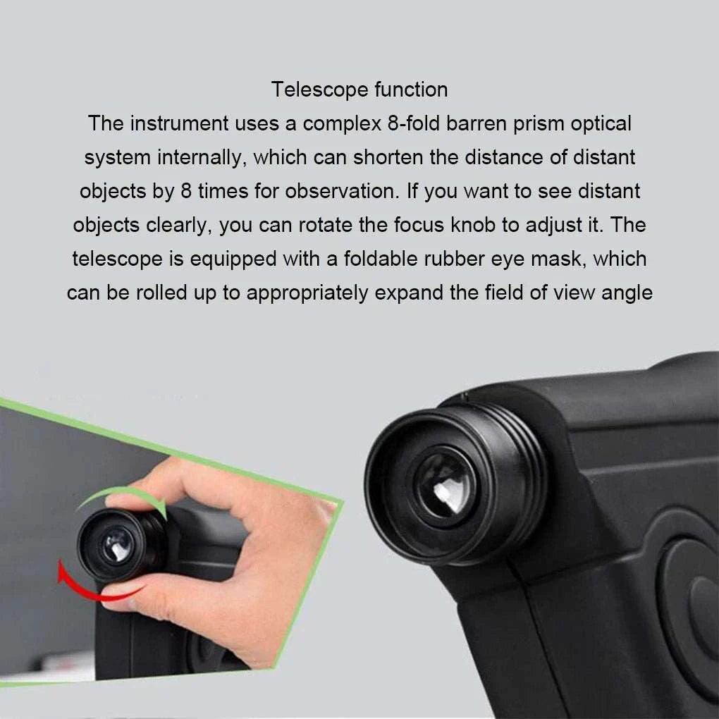 Parabolic Microphone with 8x Monocular for Long Distance Bird Listening-As shown