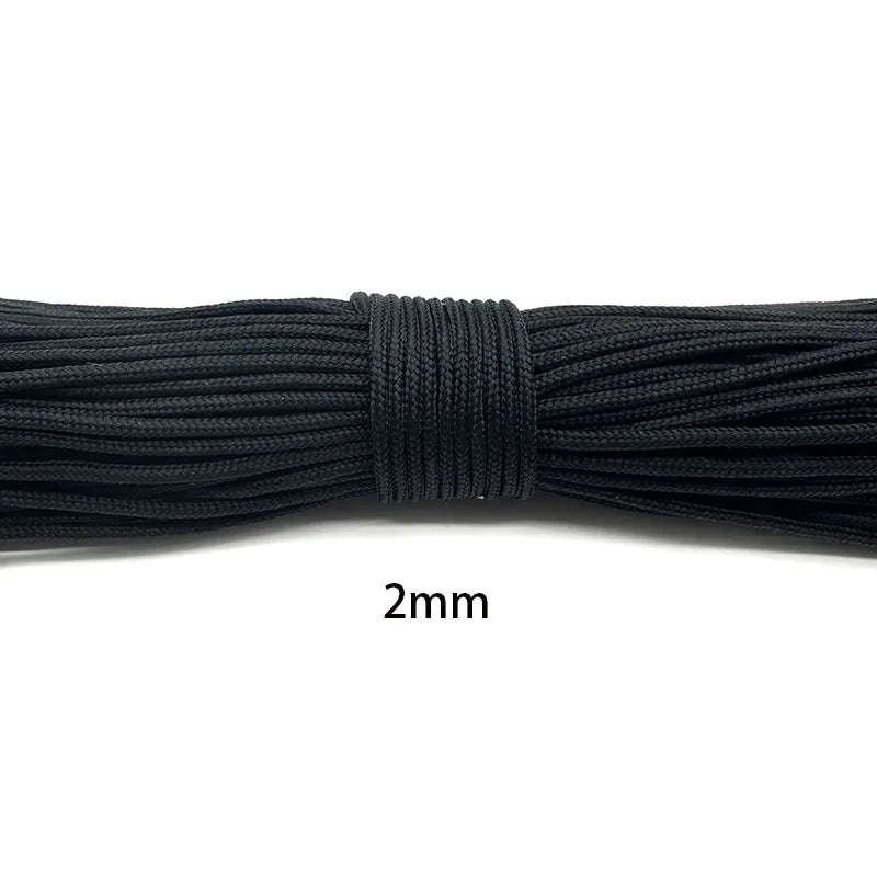 Paracord Rope 1mm to 5mm Diameter-5mm Black / United States / 5meters