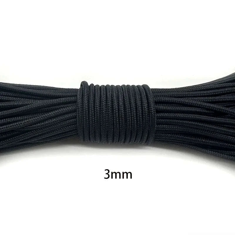 Paracord Rope 1mm to 5mm Diameter-5mm Black / United States / 5meters
