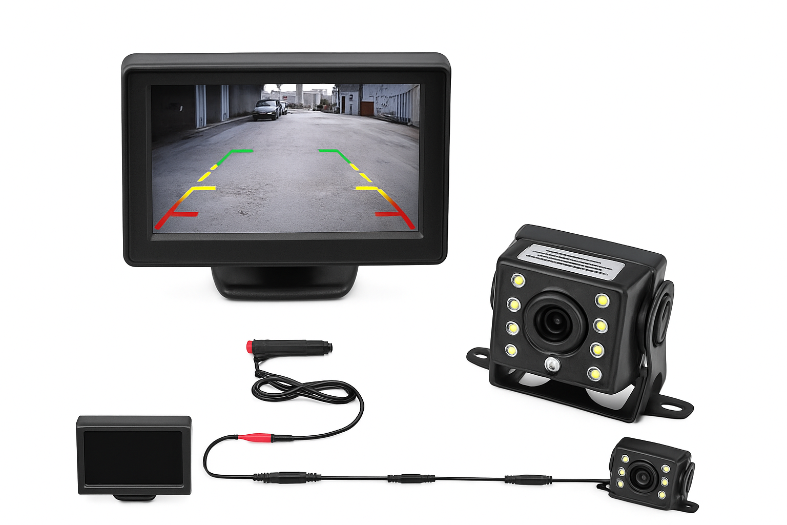 4,3" HD Rückfahrkamera-System mit Monitor für Auto & LKW