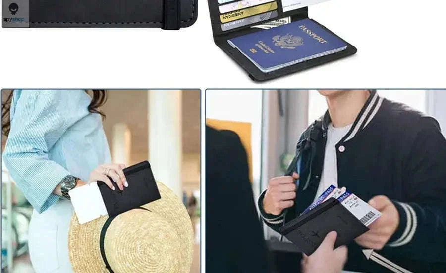 Passport Holder Wallet with RFID Protection and Travel Organization-Nave Blue
