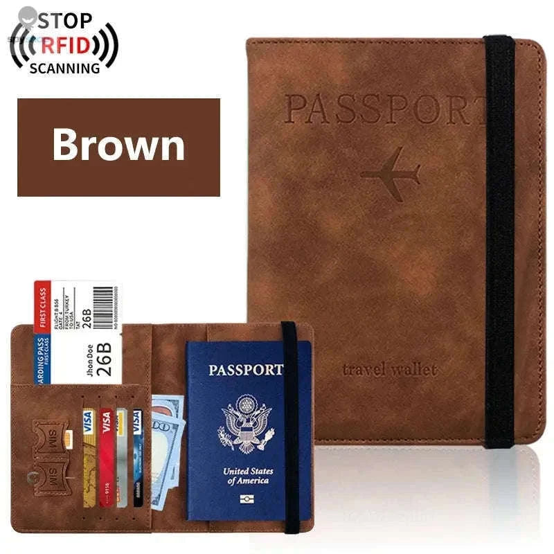 Passport Holder Wallet with RFID Protection and Travel Organization-Nave Blue