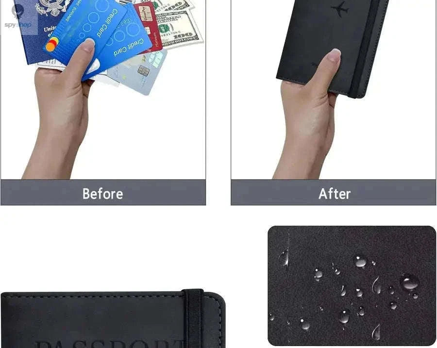 Passport Holder Wallet with RFID Protection and Travel Organization-Nave Blue