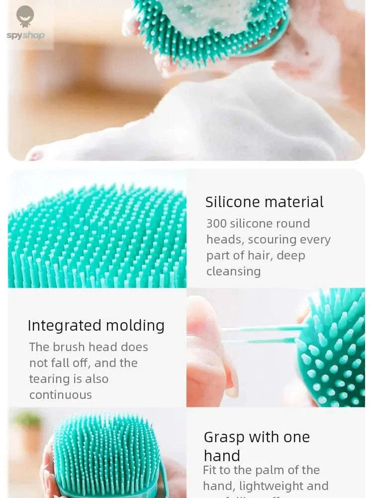 PawfectClean Pet Bathing Brush – Soft Silicone Grooming & Shampoo Dispenser-Pink