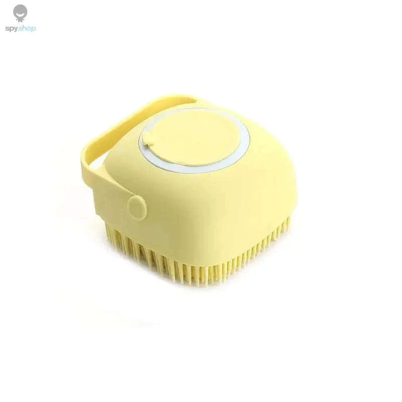 PawfectClean Pet Bathing Brush – Soft Silicone Grooming & Shampoo Dispenser-Pink