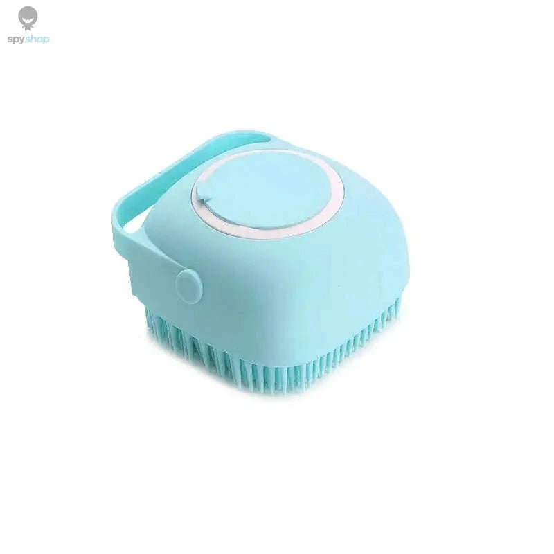 PawfectClean Pet Bathing Brush – Soft Silicone Grooming & Shampoo Dispenser-Pink