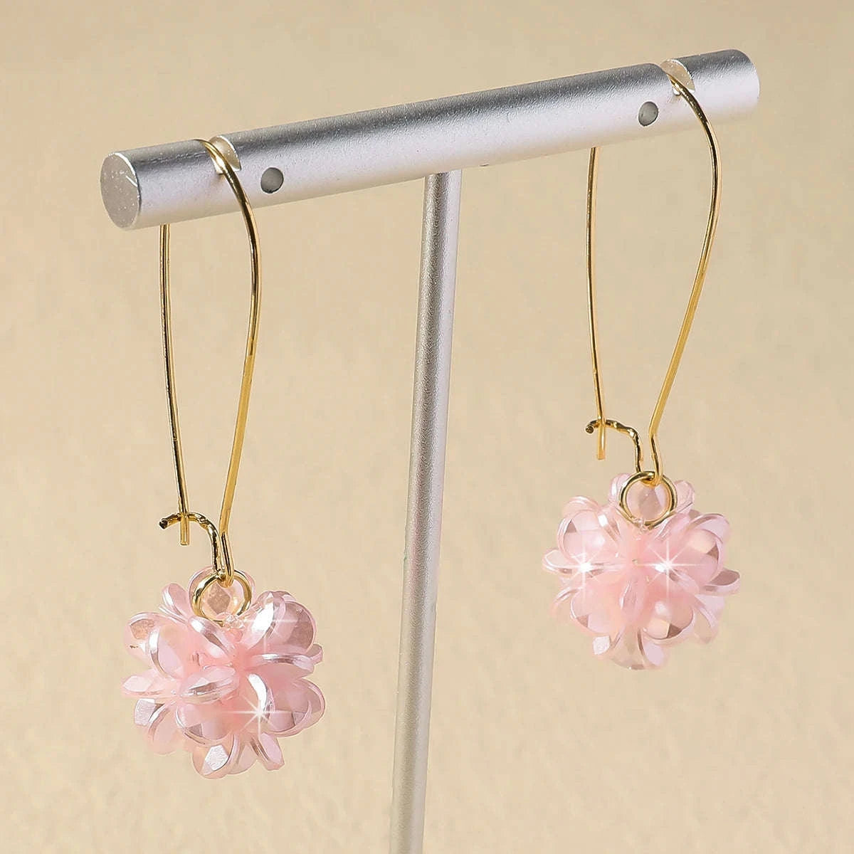 Pearl Petal Ball Earrings – Elegant DIY Pearl Drops-801261-Pink