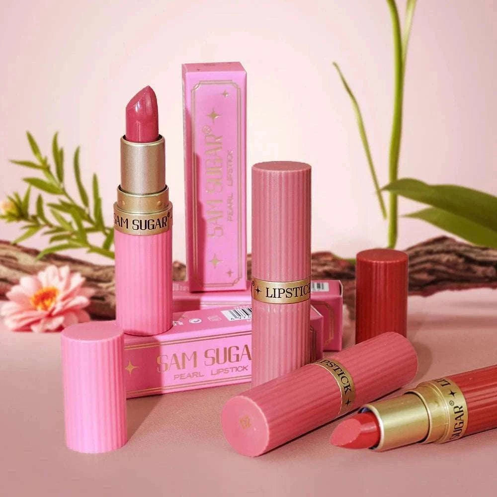 Pearlescent Pink Glitter Velvet Lipstick-SS32-06
