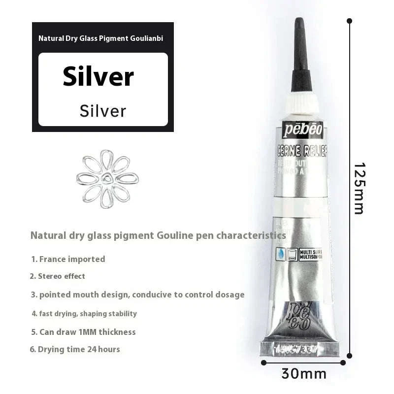 Pebeo Waterproof Acrylic Paint Tube 20ml-20ml Glitter / CHINA