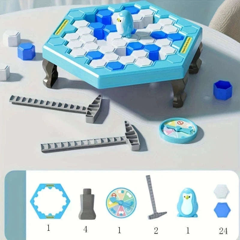 Penguin Ice Tapping Rescue Game for Family Play-Ice Knocking Toy
