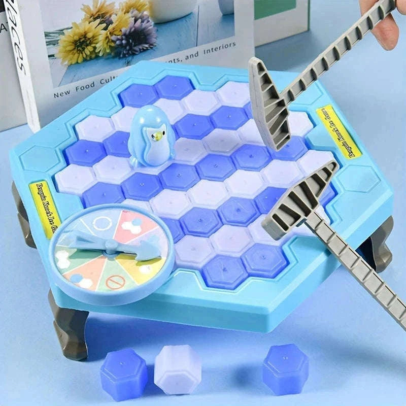 Penguin Ice Tapping Rescue Game for Family Play-Ice Knocking Toy