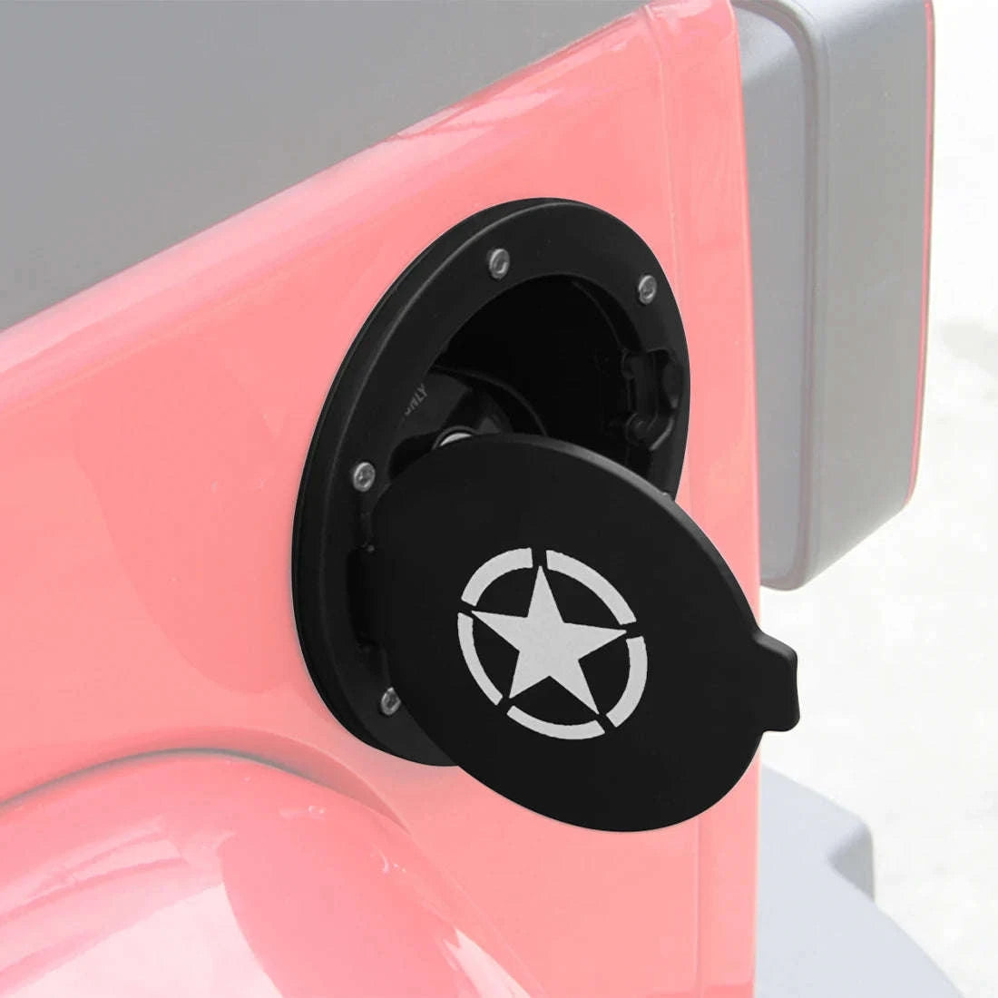 Pentagram Fuel Tank Cap Cover for Jeep Wrangler JK JKU 2007-2017-White Pentagram