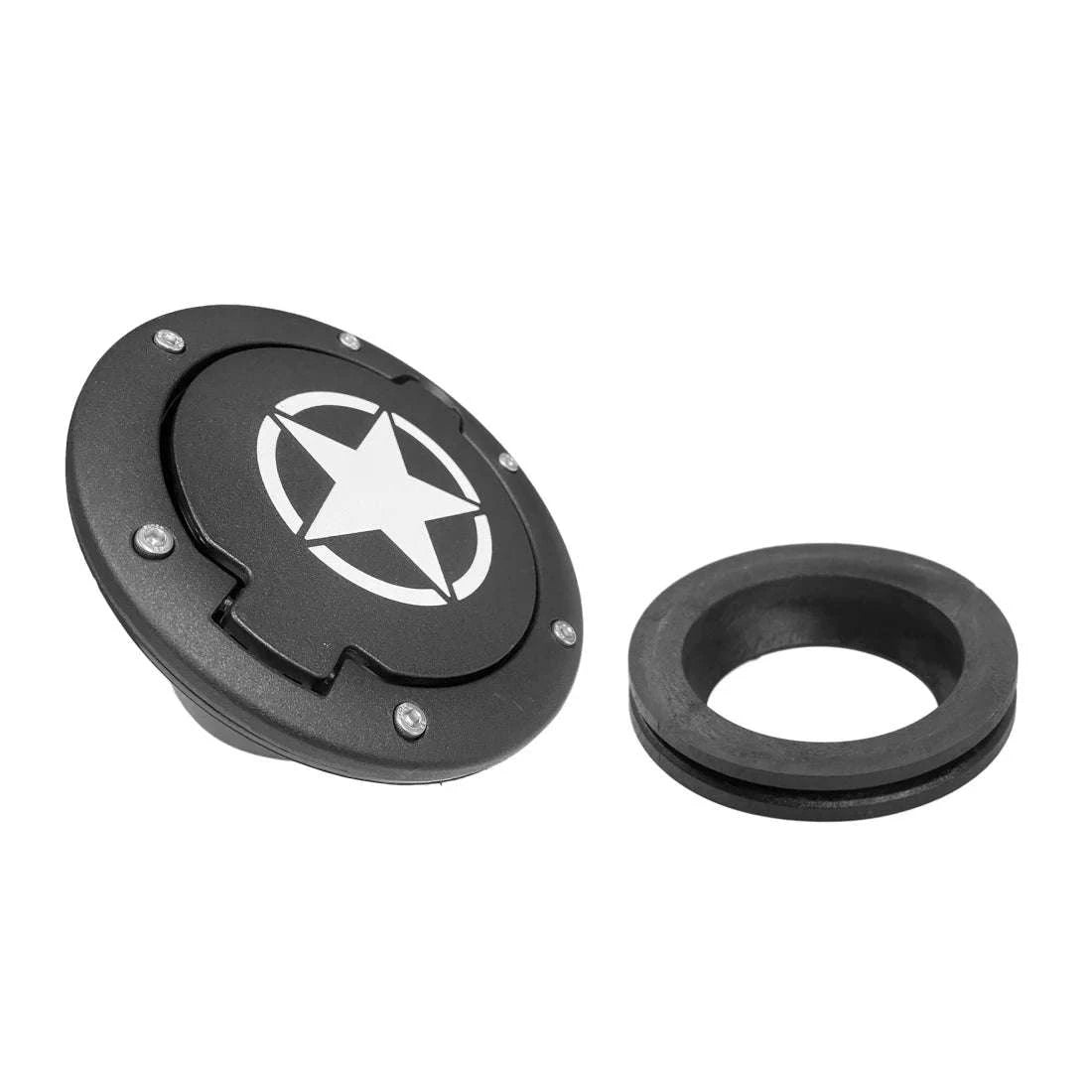 Pentagram Fuel Tank Cap Cover for Jeep Wrangler JK JKU 2007-2017-White Pentagram